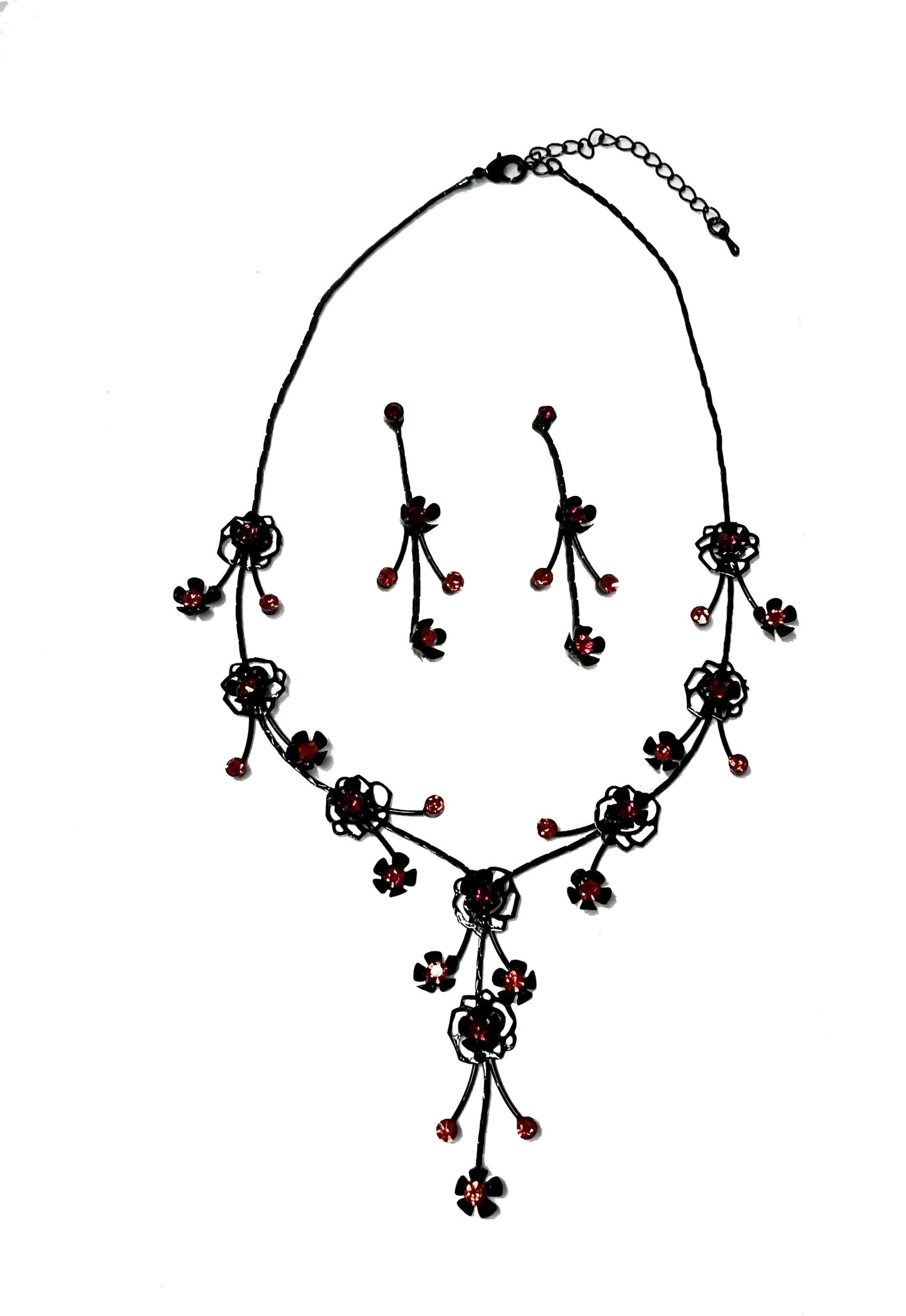 Rose Outline Necklace Set #66-23212