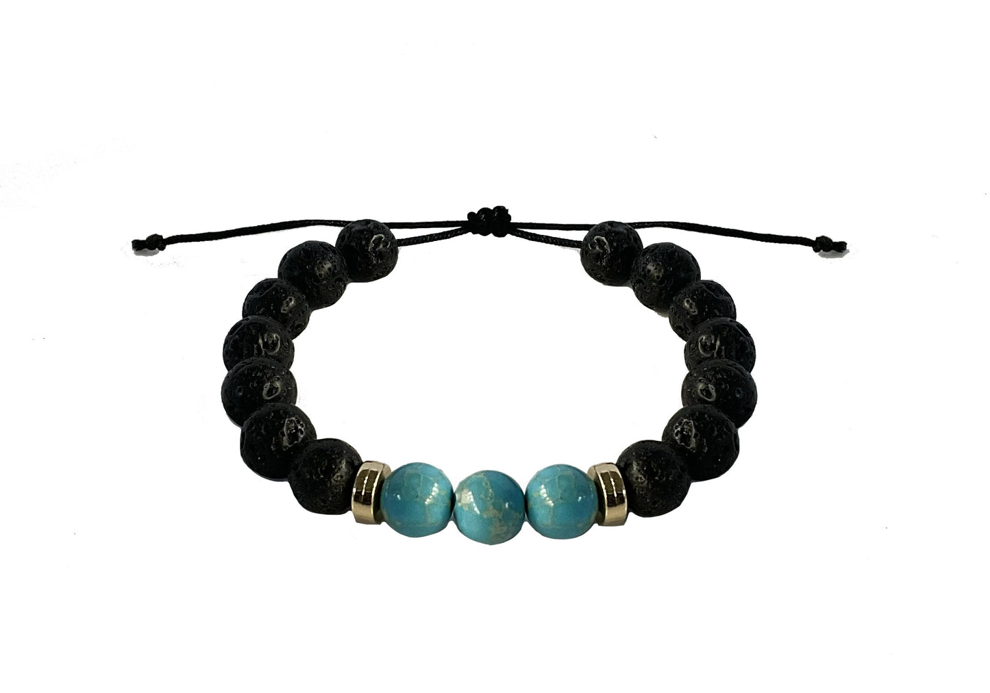 Natural Lava Rock Stone Knot Bracelet #28-113557