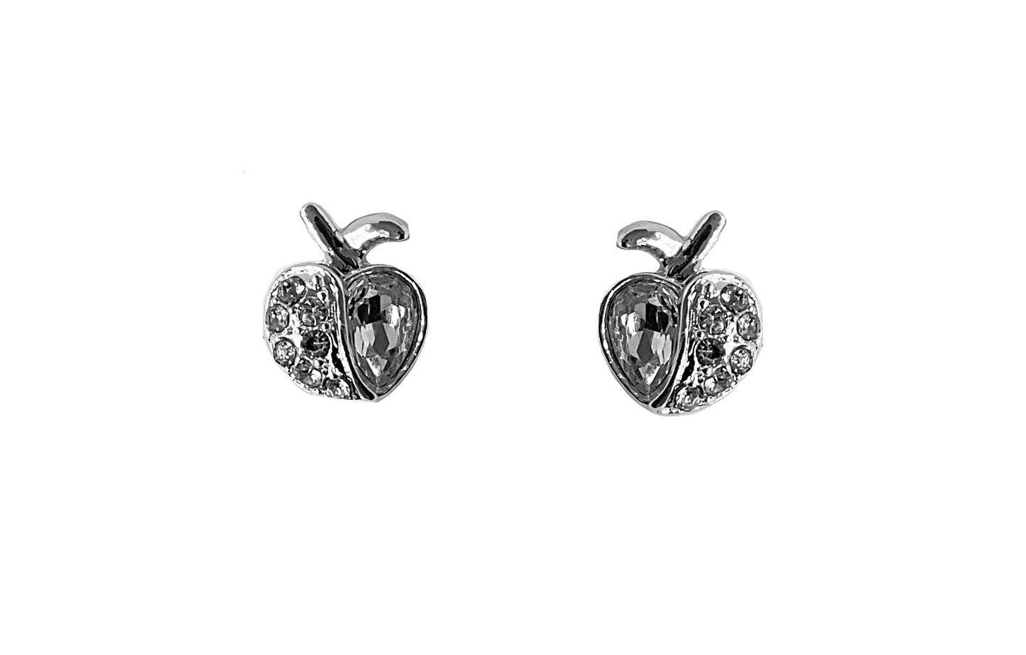 Apple Crystal Post Earrings #33-26684