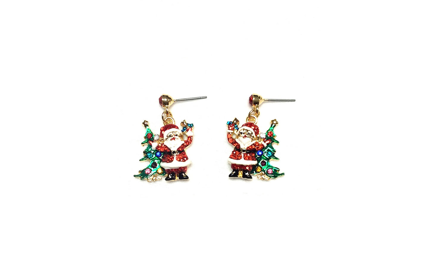 Christmas Tree and Santa Earrings 19-141123