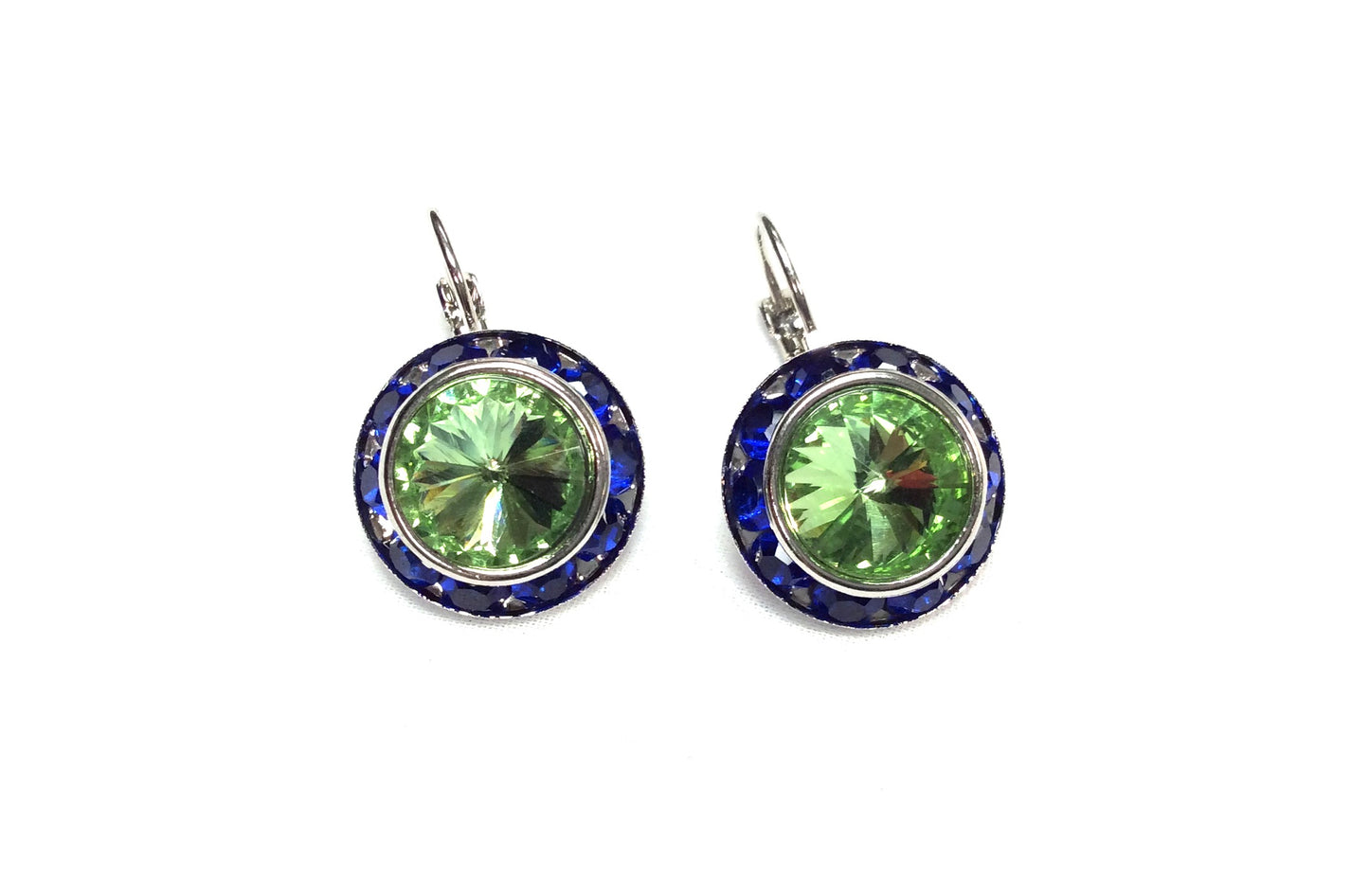 Round French Hook Earrings GN/BL #51-2408