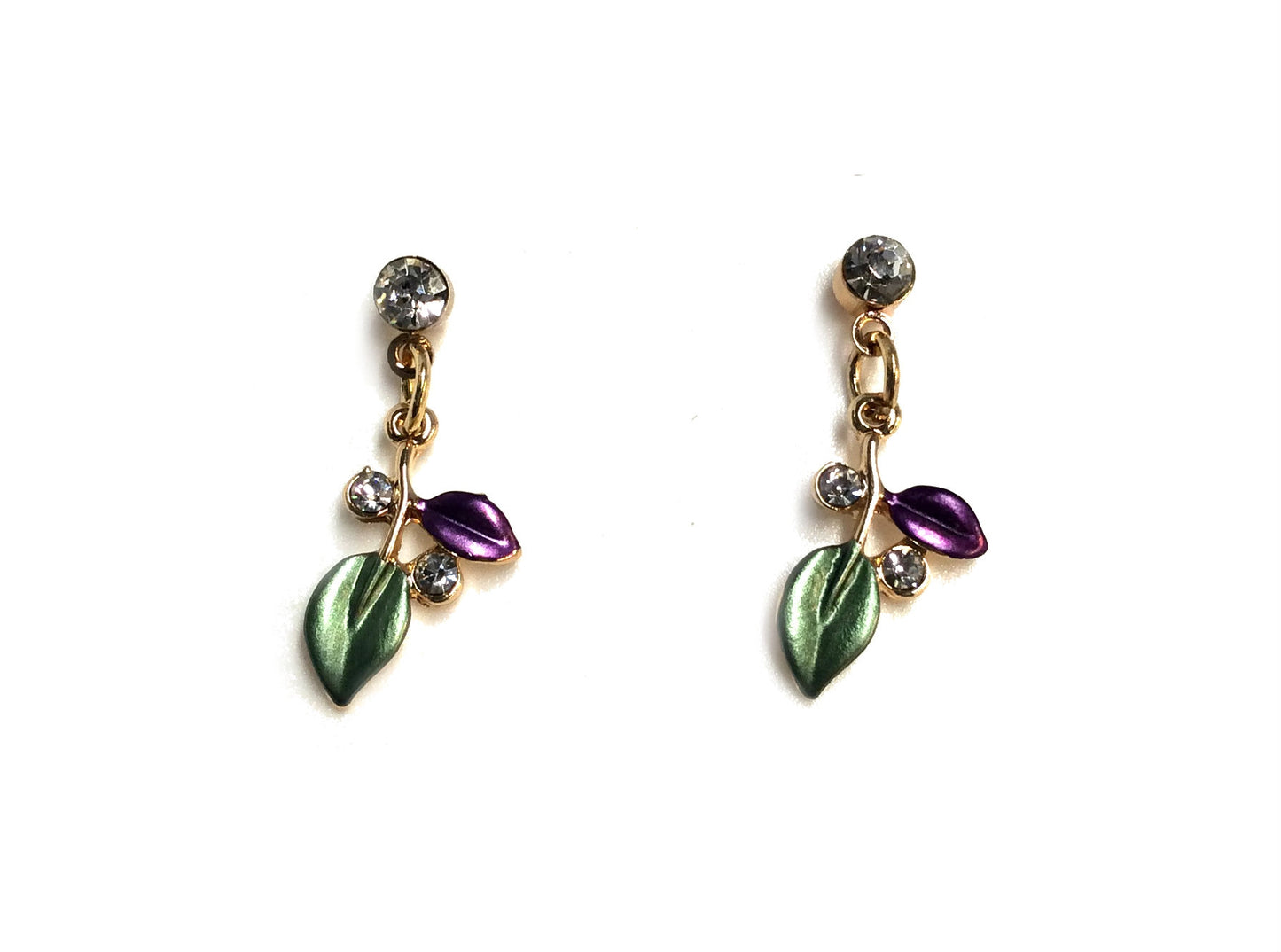 Tiny Leaves Earrings #66-72010GD