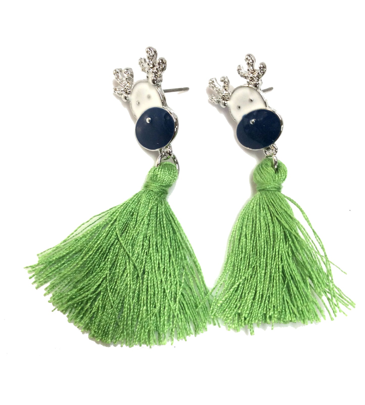 Christmas Deer Tassel Earrings #88-12085