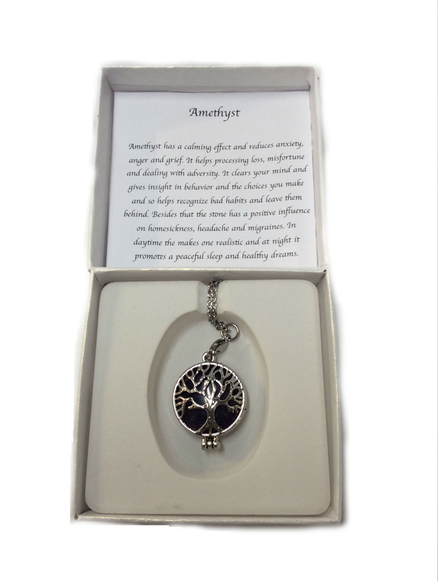 Tree of life Amethyst Stone Necklace #89-7210AM