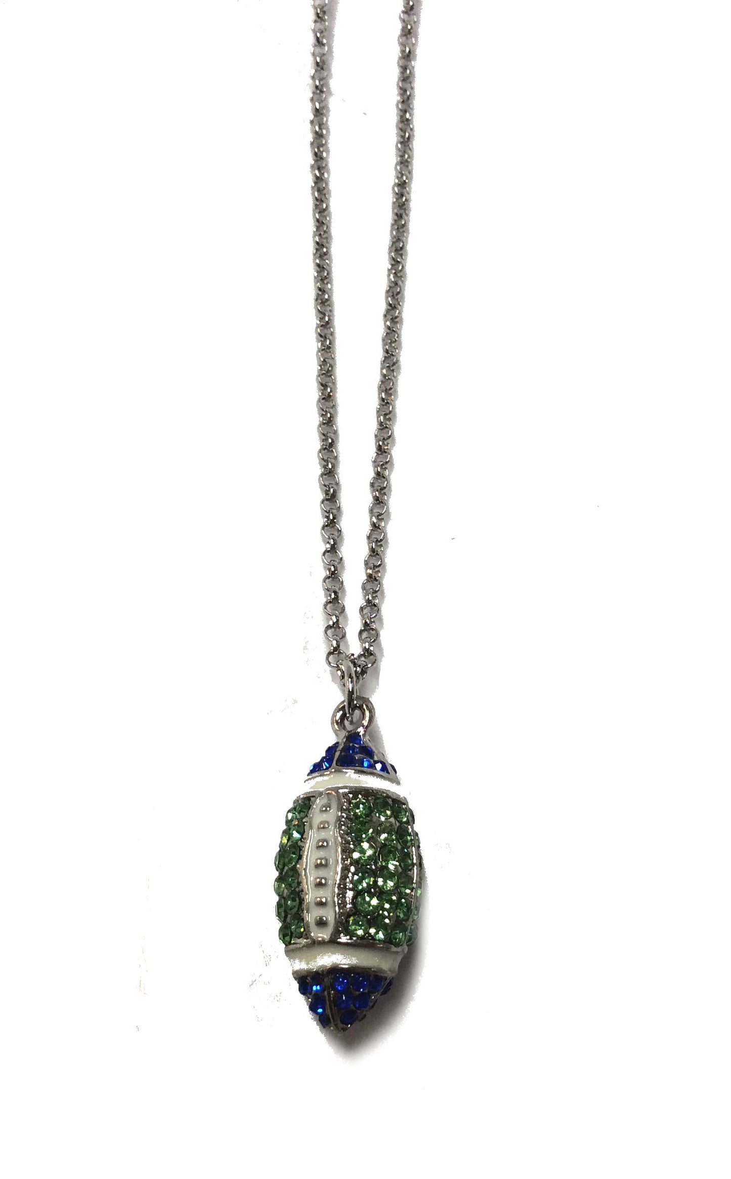 Seattle Fan Football Necklace GN/BL #28-11293