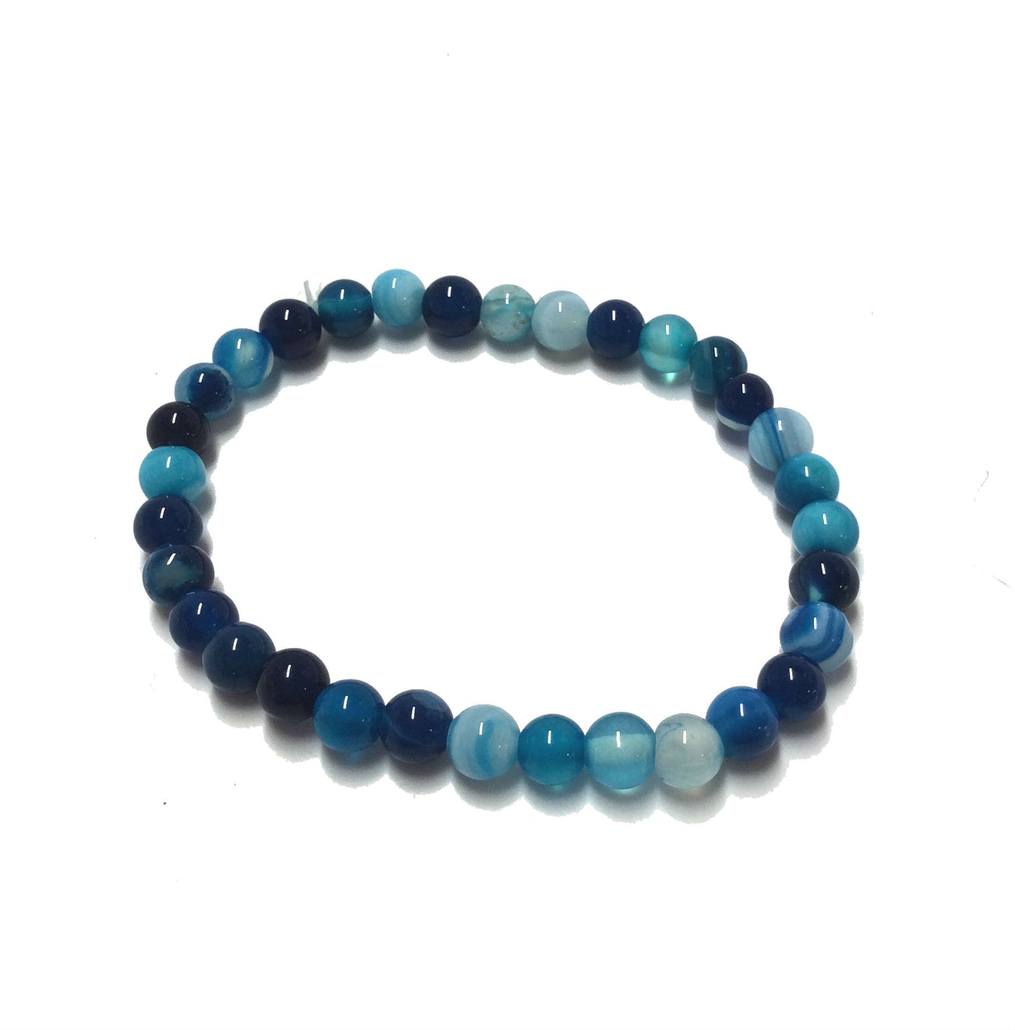 Blue Agate Bracelet 6mm