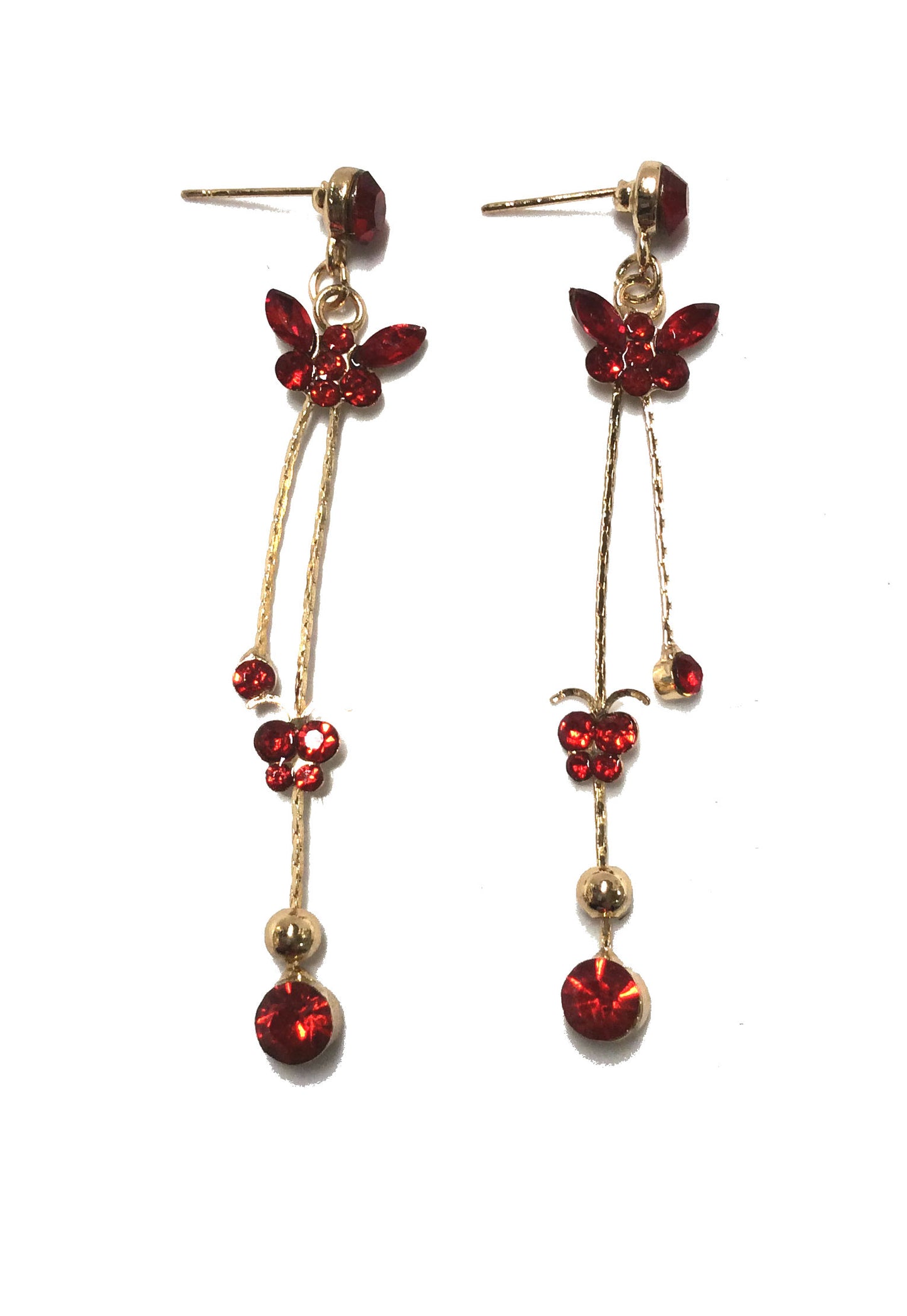 Butterfly Earrings #88-3049RD