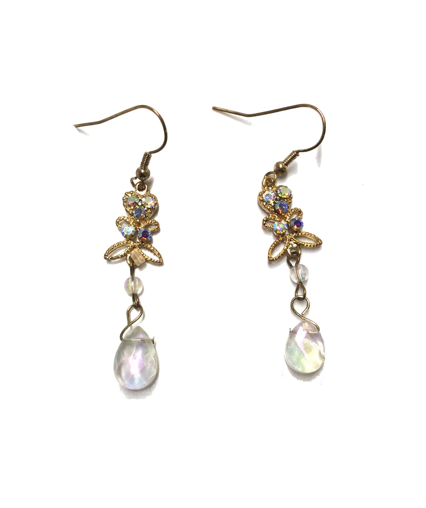 Small Butterfly Dangling Earrings #12-20691