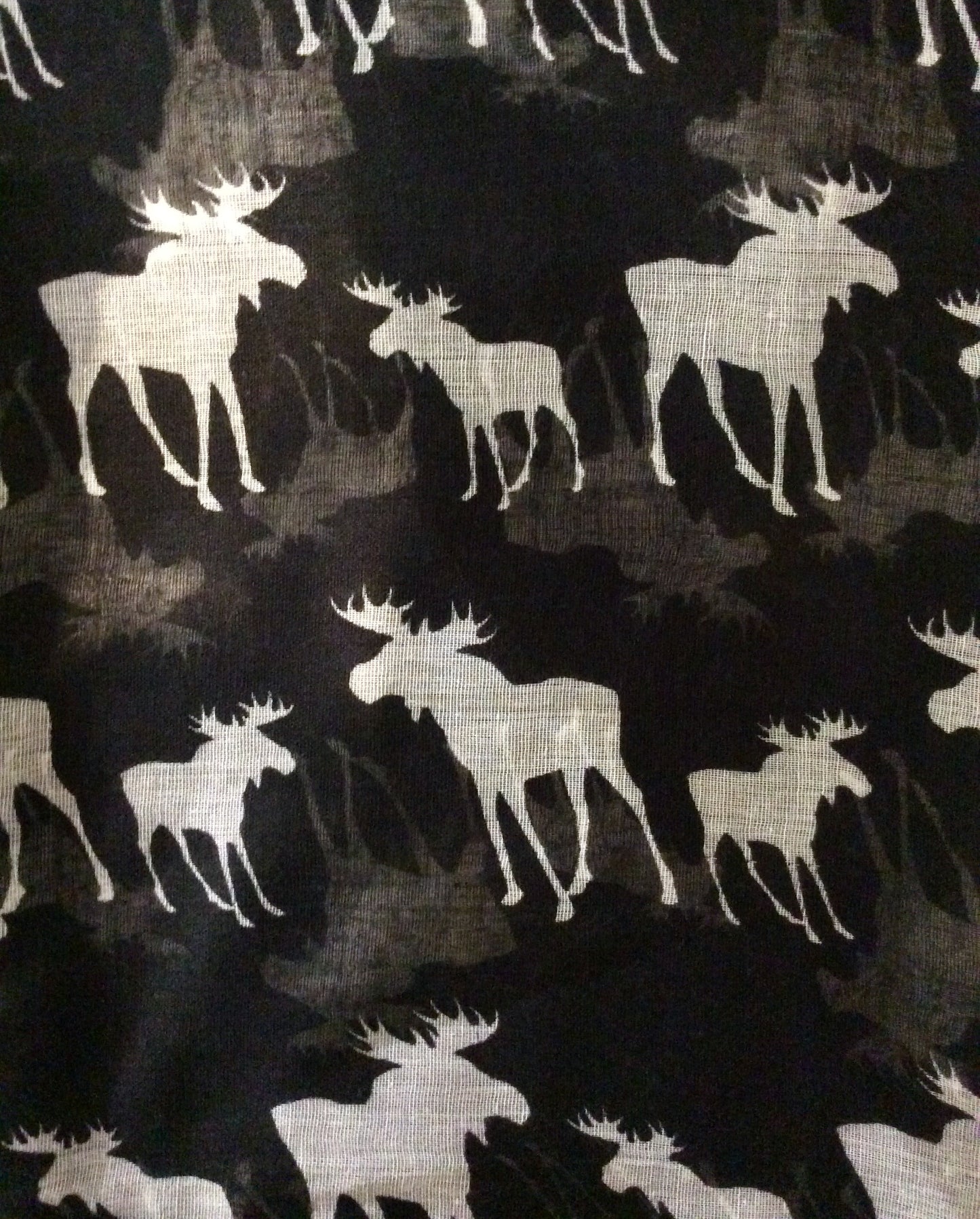 Moose Oblong Scarf #88-2505BK (Black)