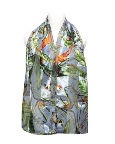 Safari Satin Scarf #OP-1057BL (Blue)