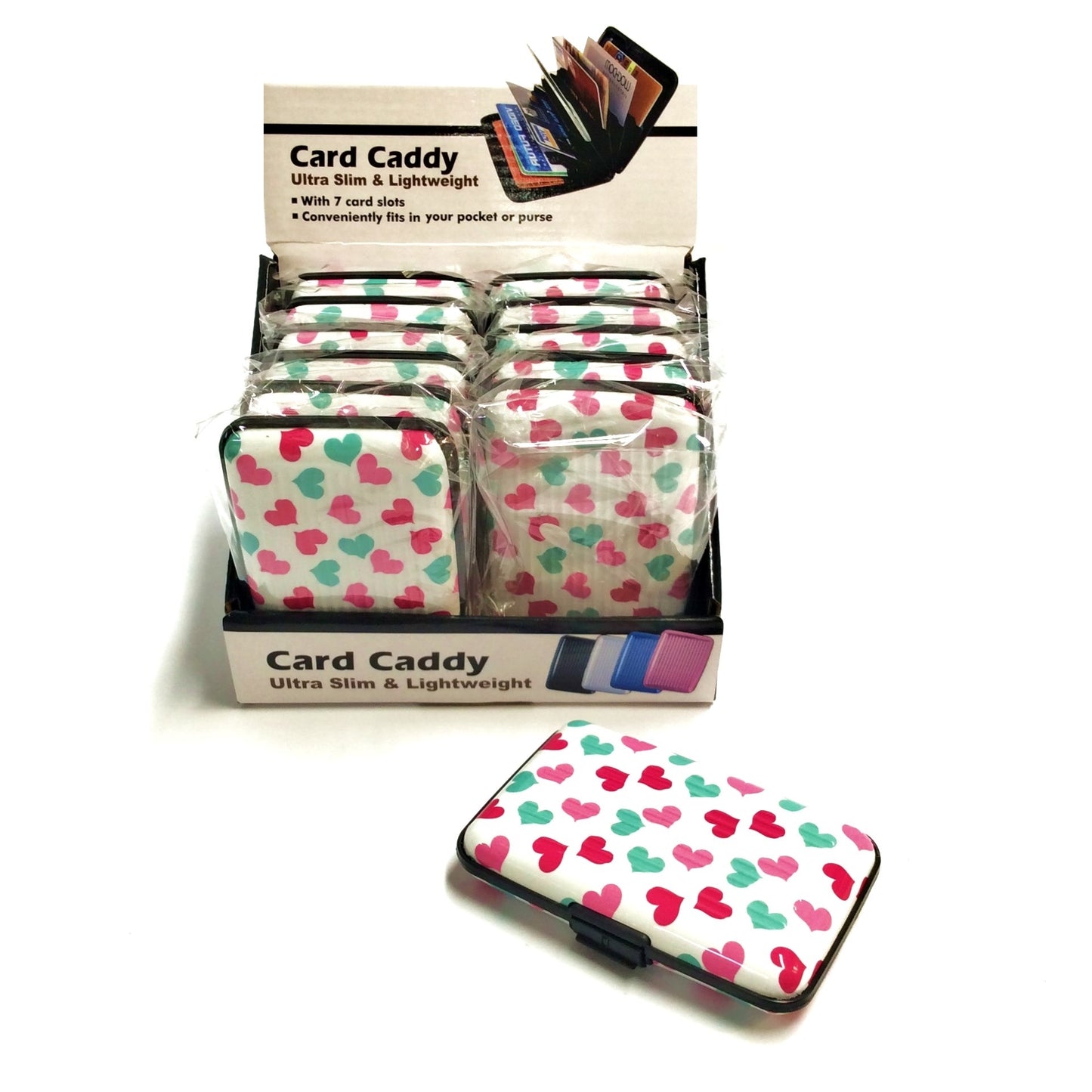 Aluminum Wallets: Case of 12 #65-3261PH (Hearts)