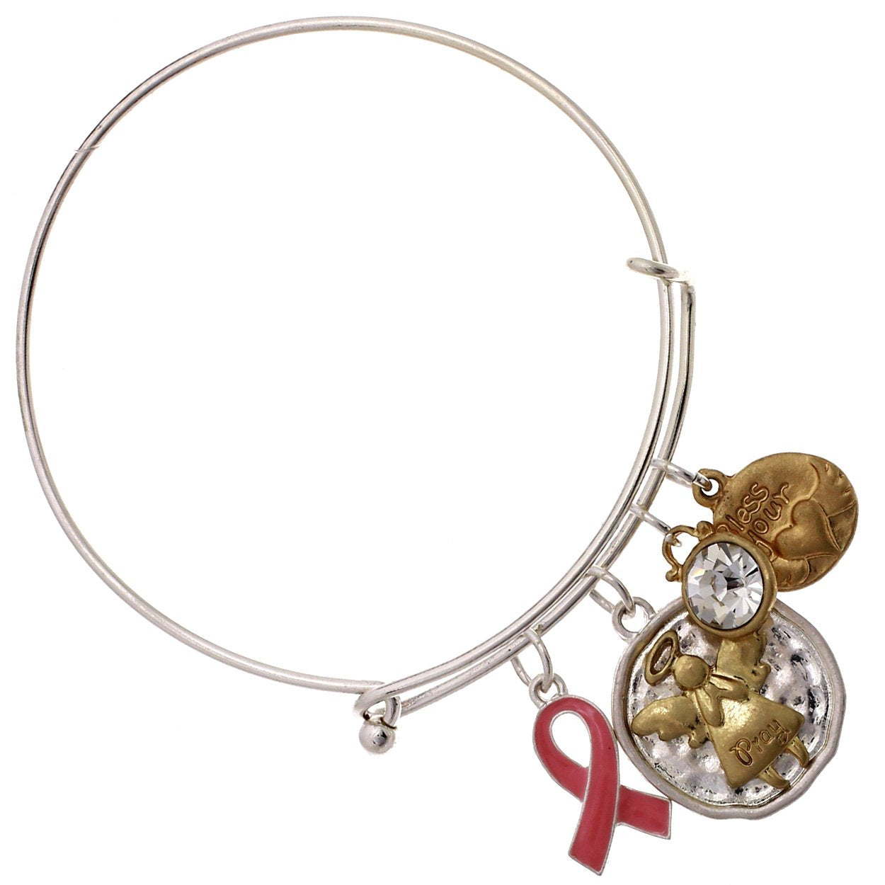 Pink Ribbon Charm Bracelet #12-82647