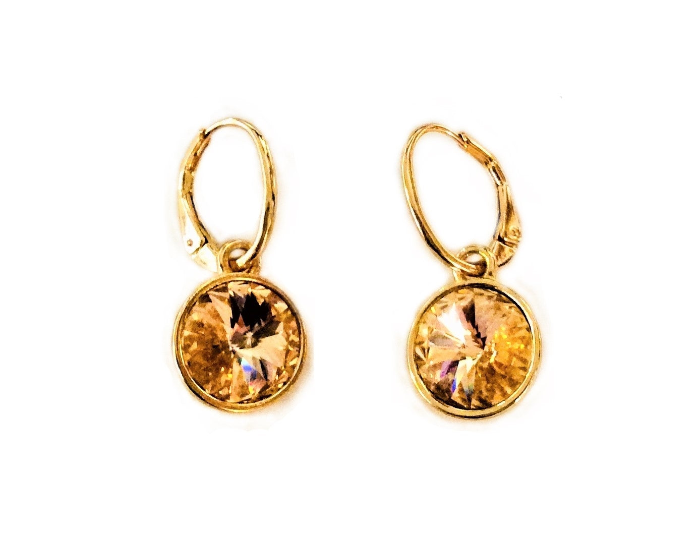 Round CRYSTAL STONES EARRING #12-41849PE