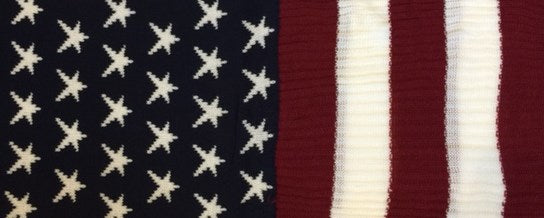 Stars and Stripes Knitted Infinity Scarf #88-16013