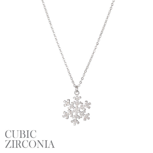 Snowflake CZ Necklace #12-16896