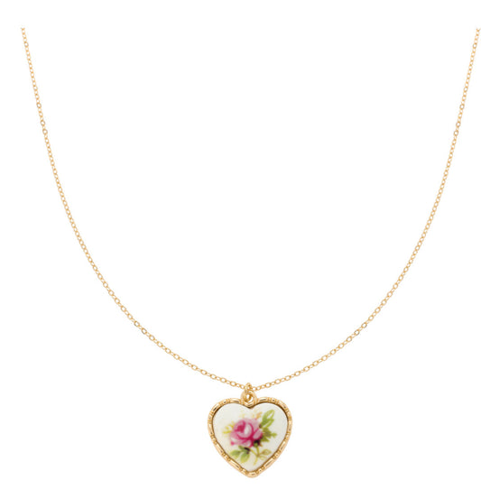 Heart Flower Necklace #12-18665