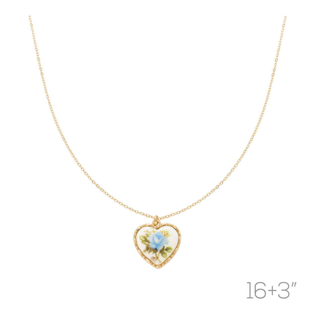 Heart Flower Necklace #12-18665