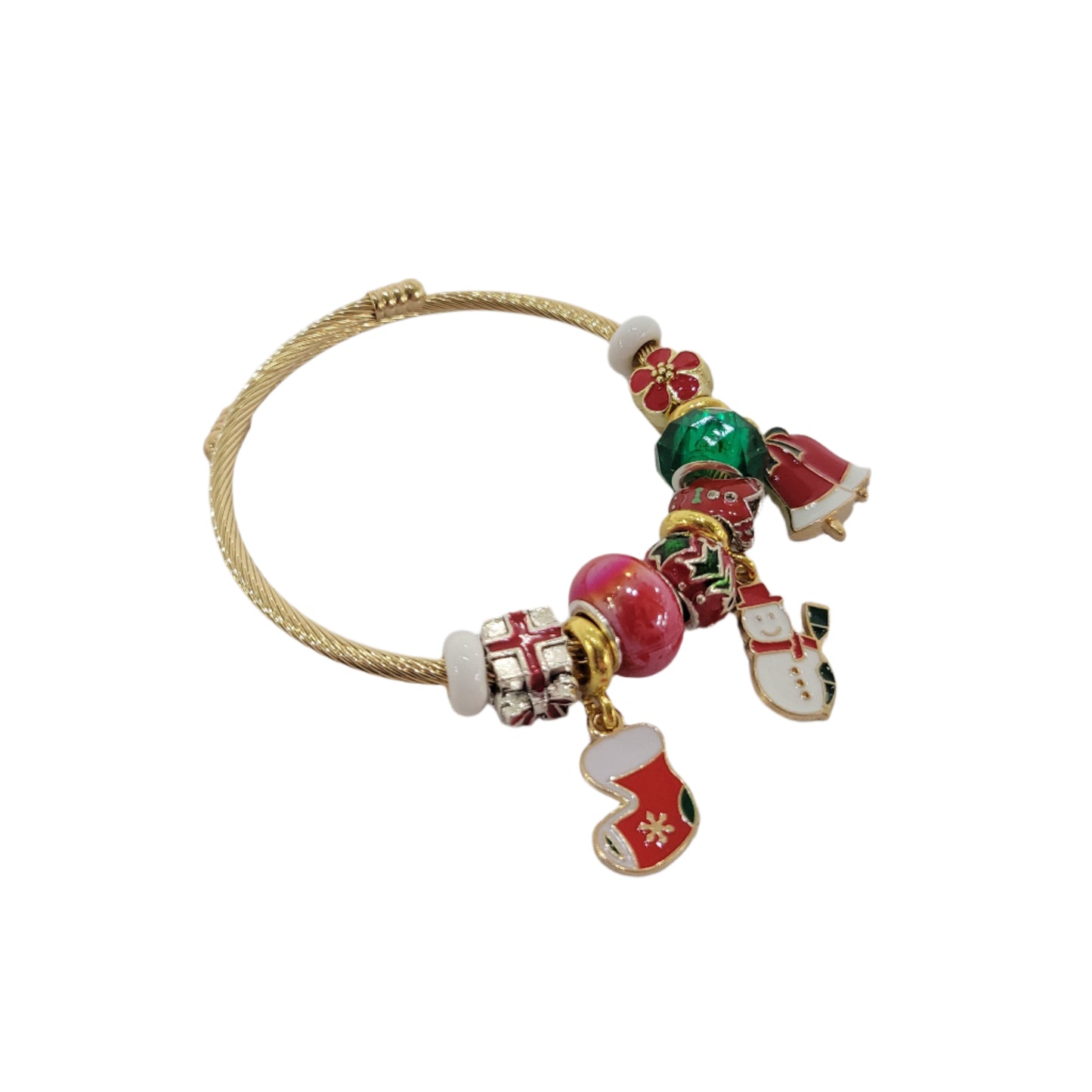 Christmas Charm Wire Bracelet #88-25046