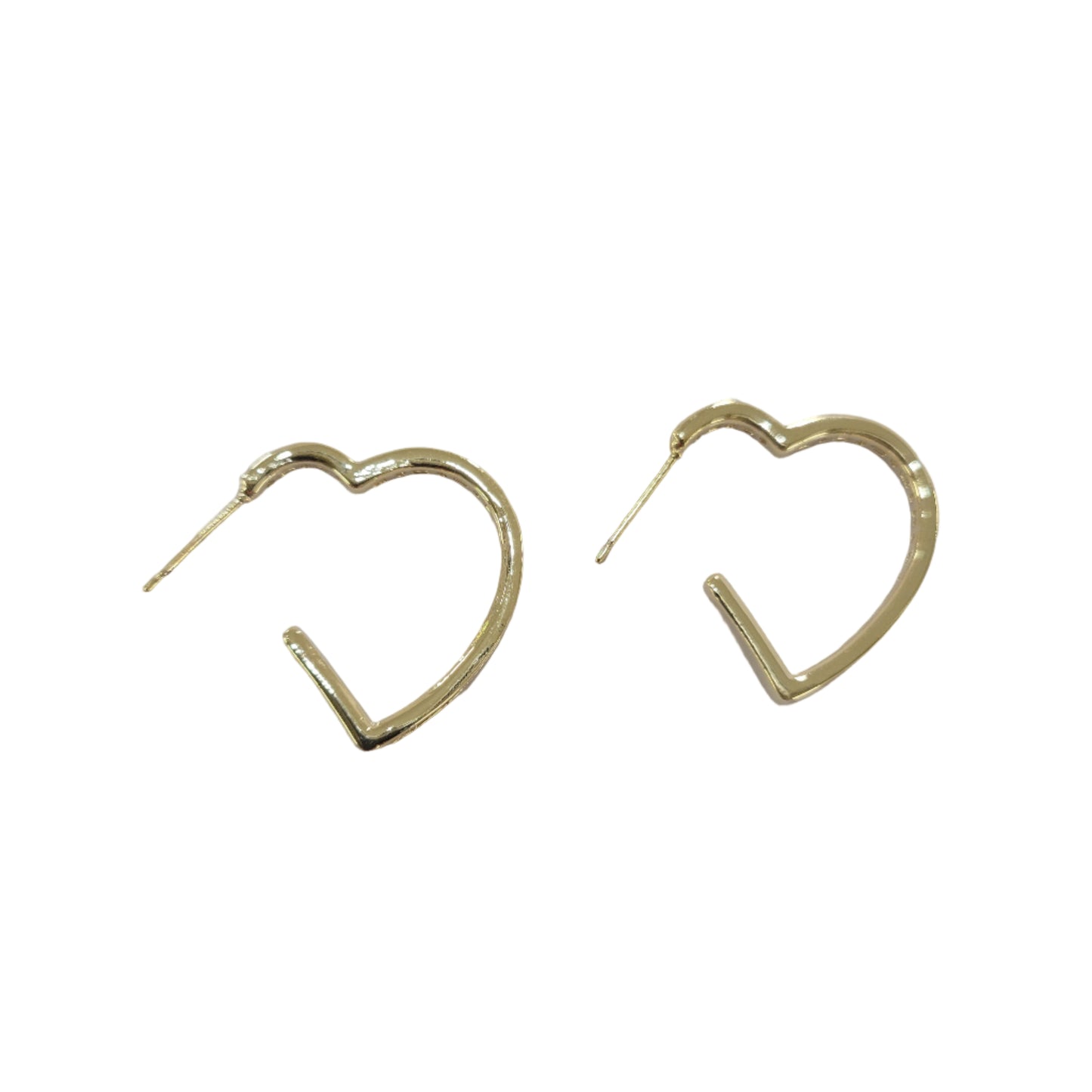 CZ Heart Hoop Earring #60-092