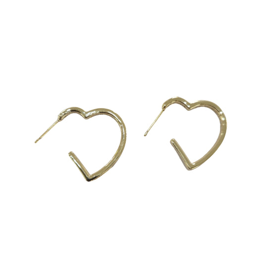 CZ Heart Hoop Earring #60-092