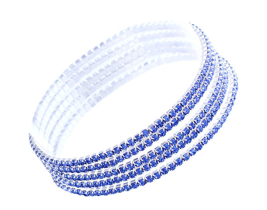 5-Strand Stretch Bracelet  #12-83018LSAP Light Blue