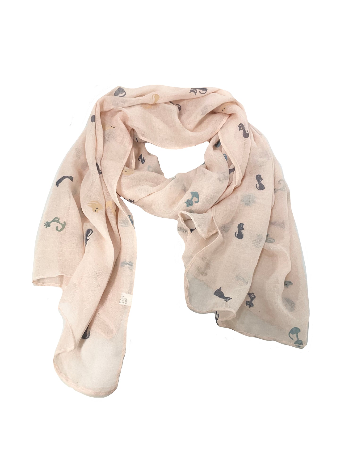 Cats Oblong Scarf (Pink) #88-2914PK