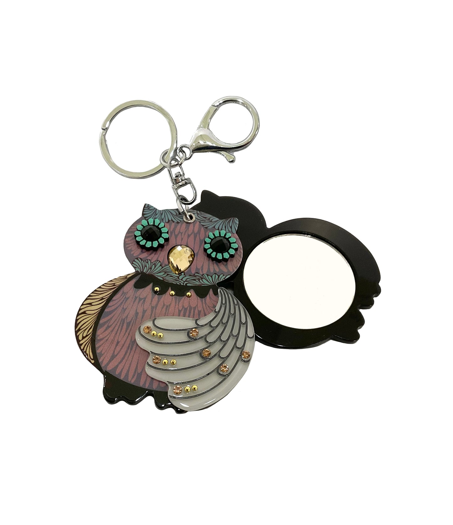 Owl Keychain Compact Mirror #89-71522OL1