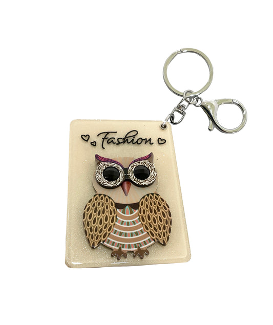 Owl Keychain Compact Mirror #89-71522OL2