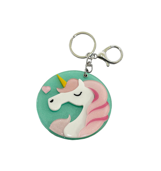 Unicorn Compact Mirror Keychain #89-71522UN