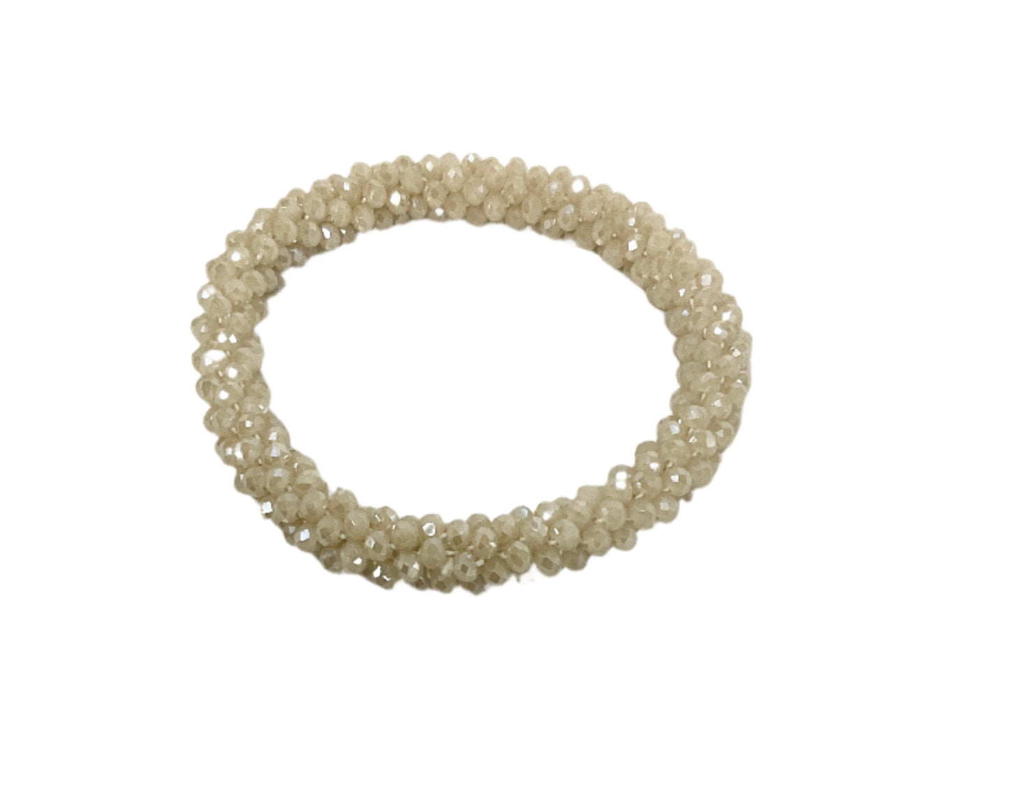 Crystal Beaded Bracelet (Beige) #12-82973BE