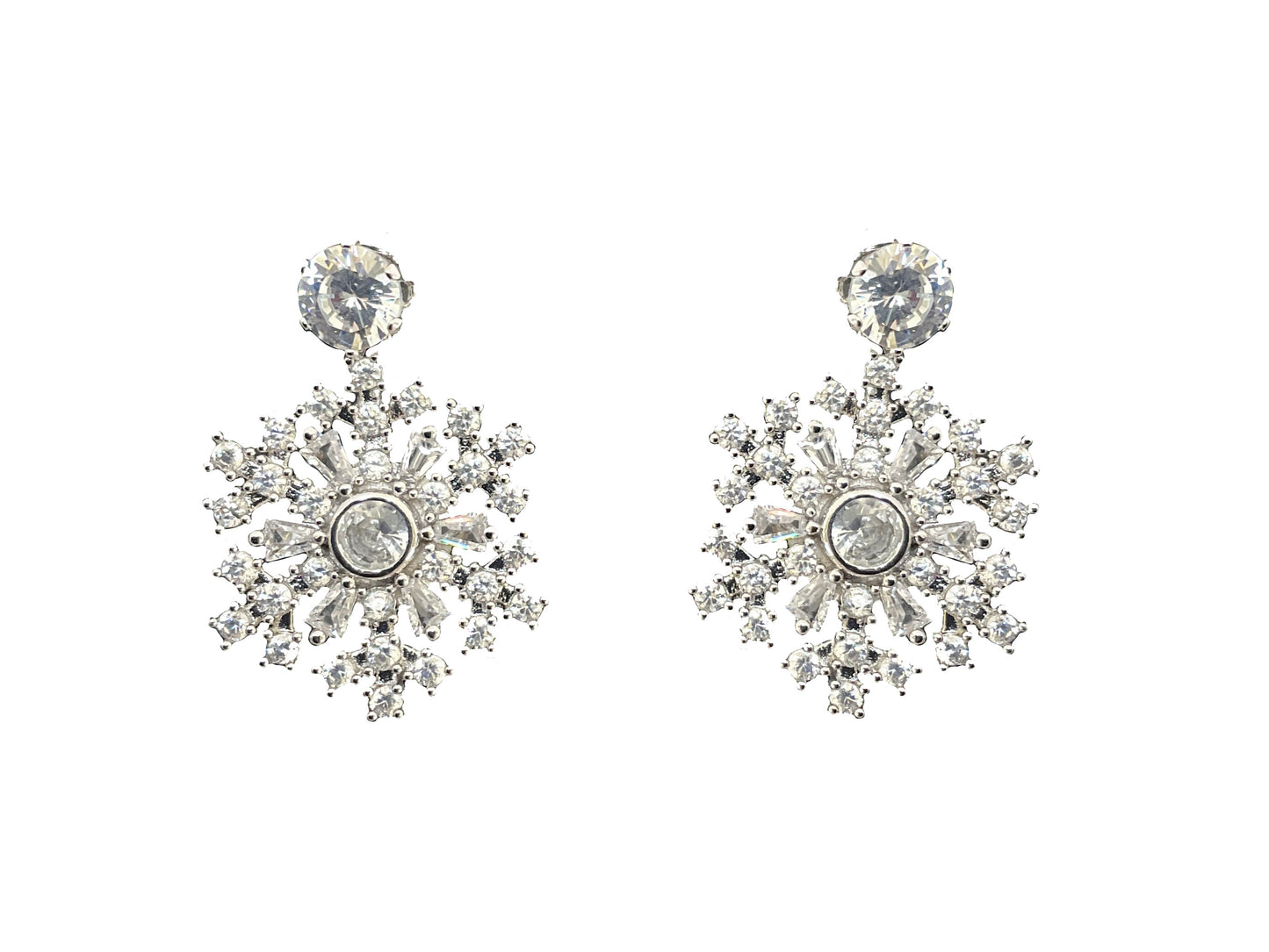 CZ Snowflake Earring #60-0863