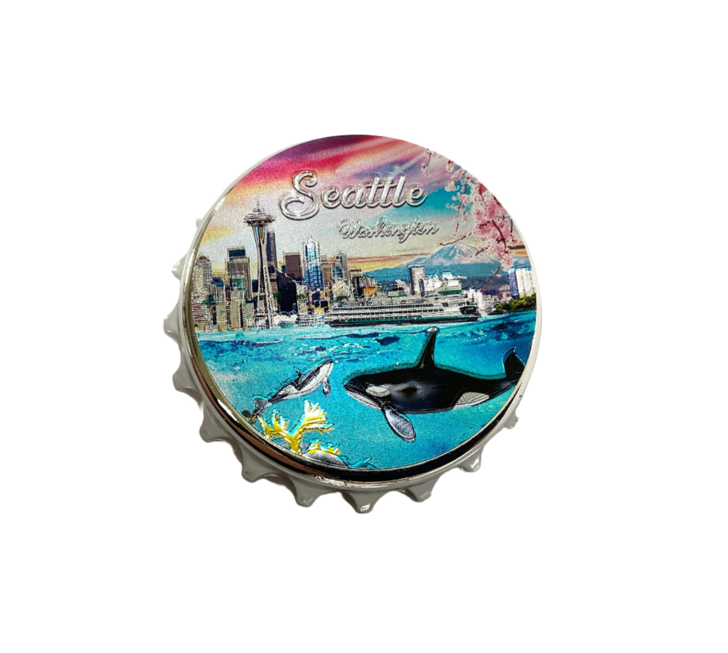 Seattle Gloss Bottle Opener Magnet #88-088247720