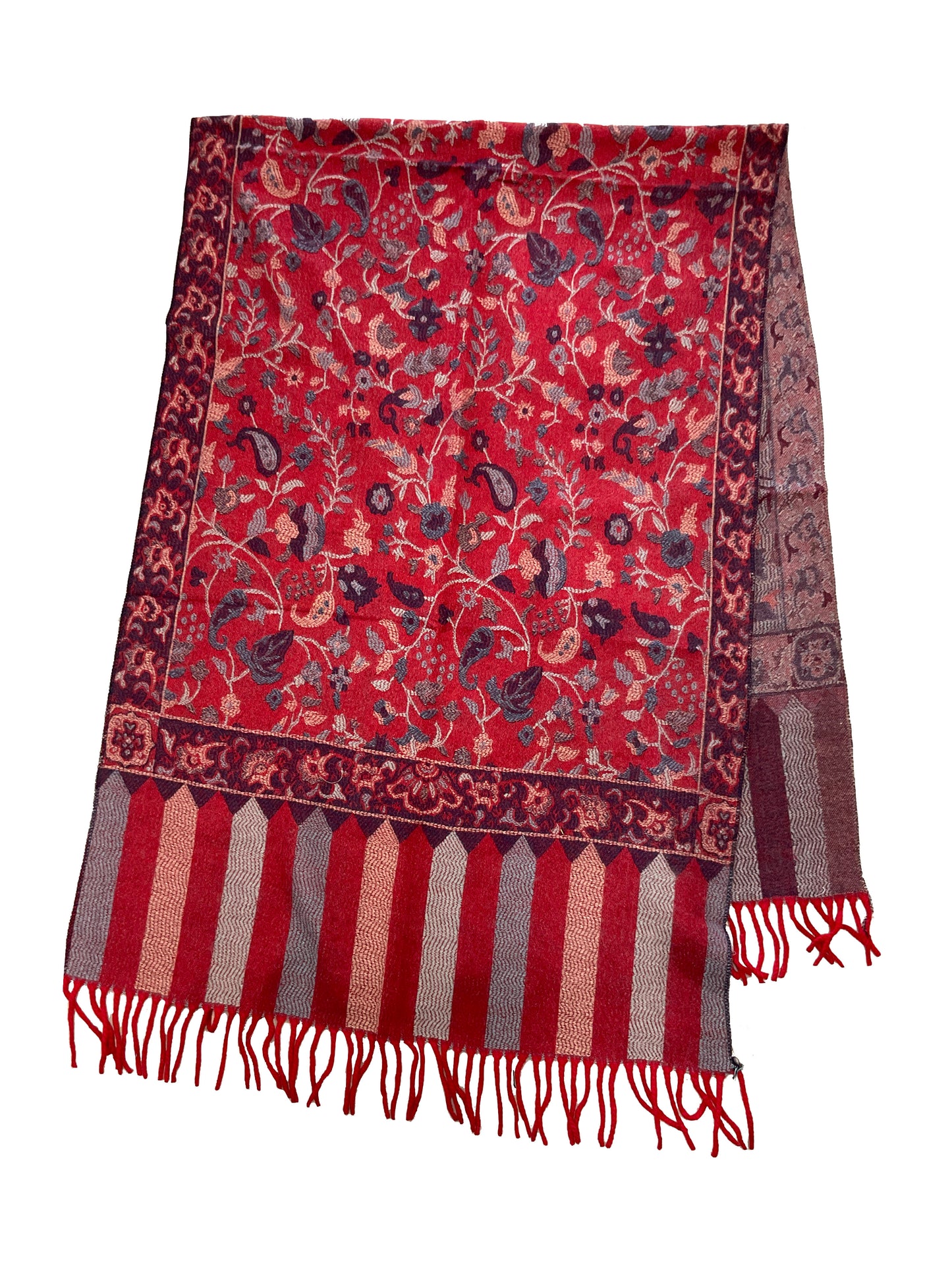 Winter Paisley Scarf #89-24658RD