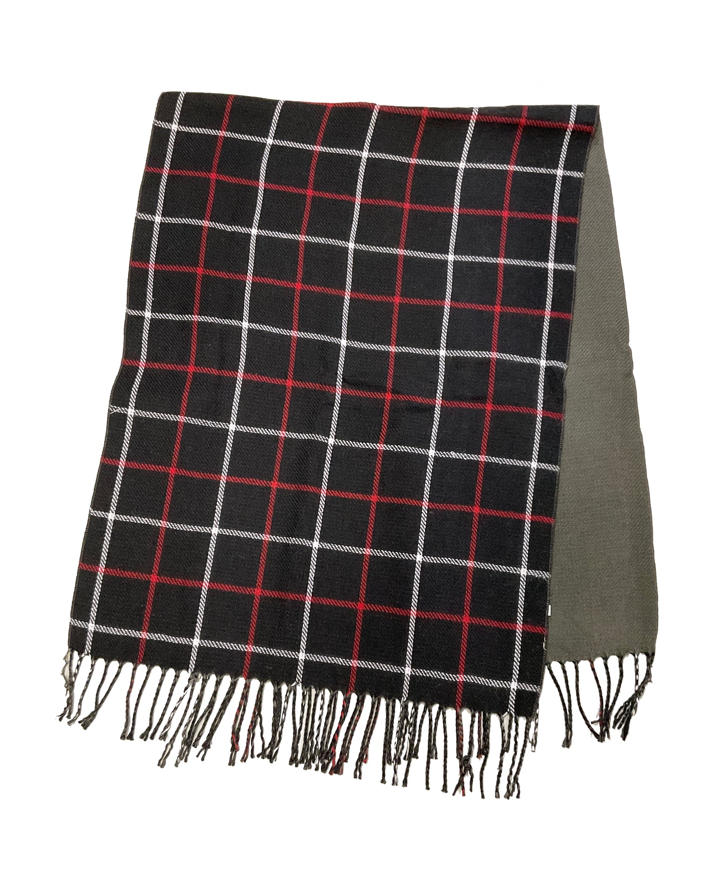 Oblong Scarf #89-93002 Black Grey