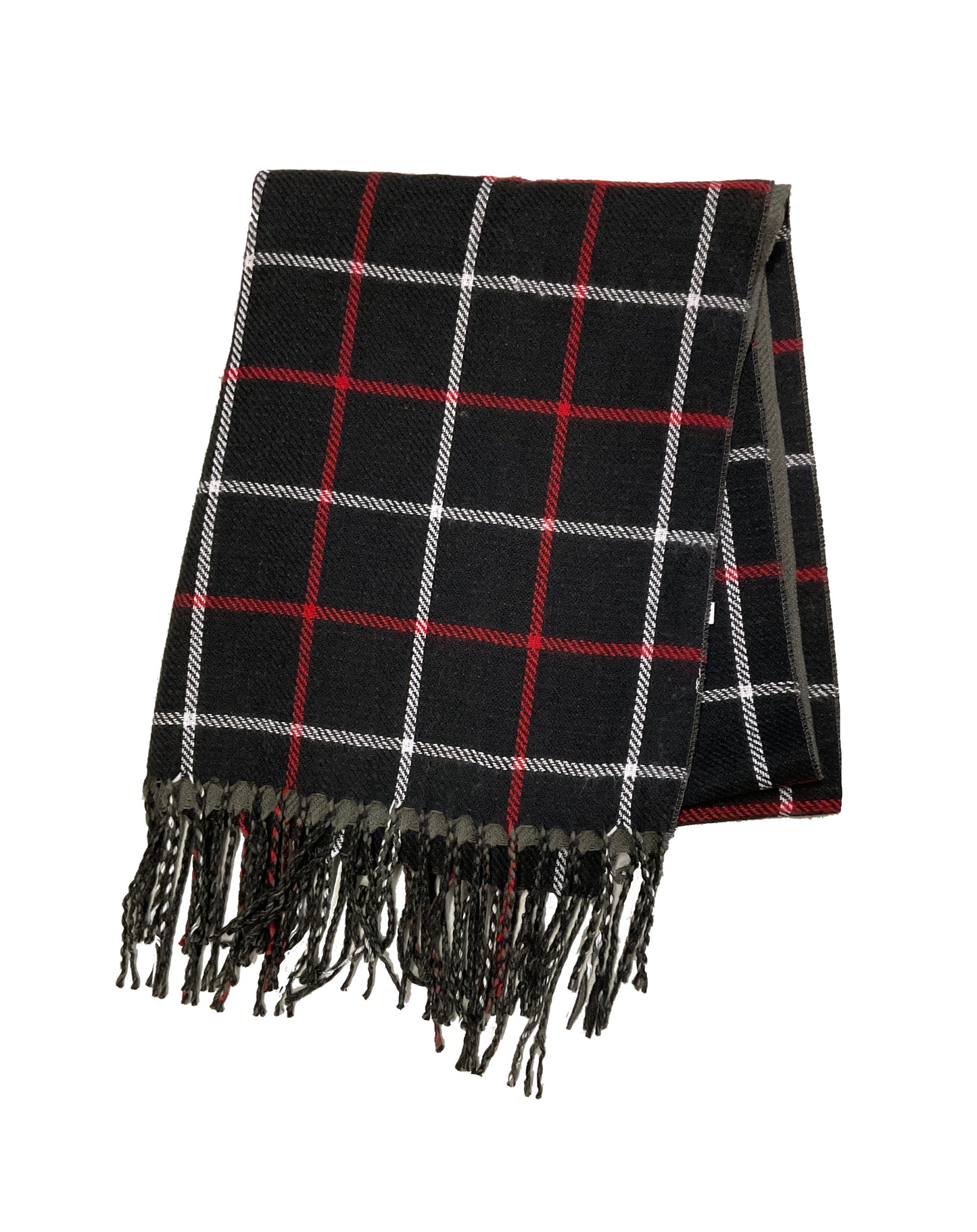 Oblong Scarf #89-93002 Black Grey