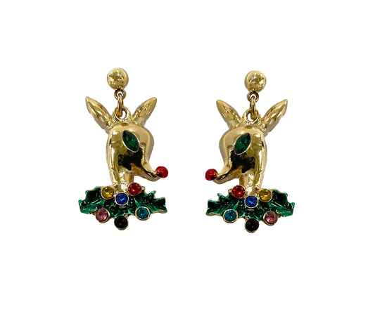 Christmas Rudolph Post Earring #19-1412841