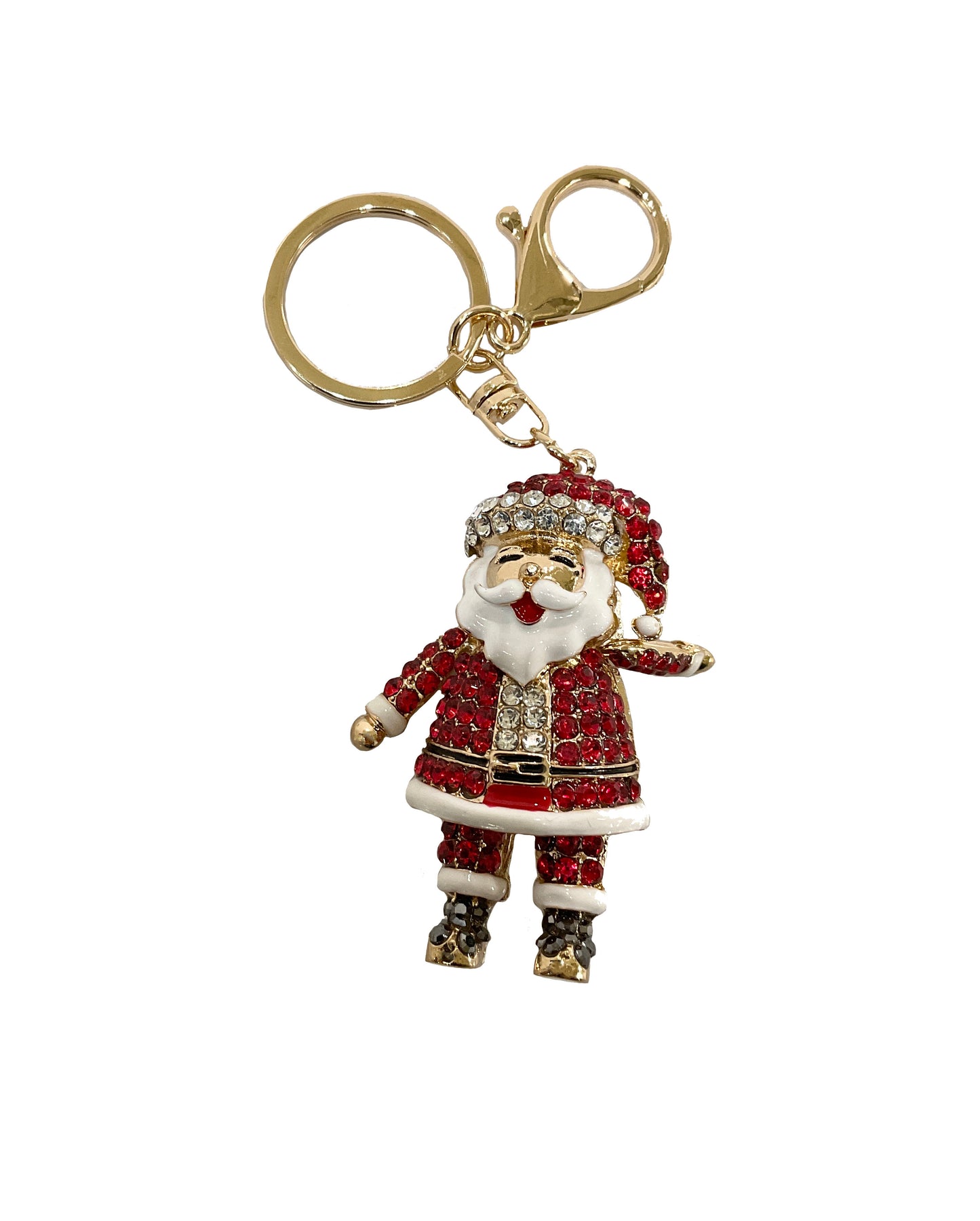 Christmas Santa Rhinestone Keychain #88-24582