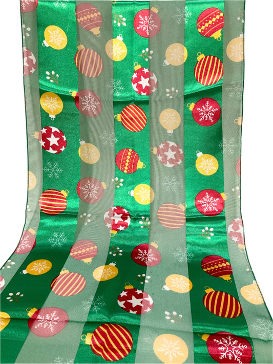 Christmas ornament satin scarf #OS-3019