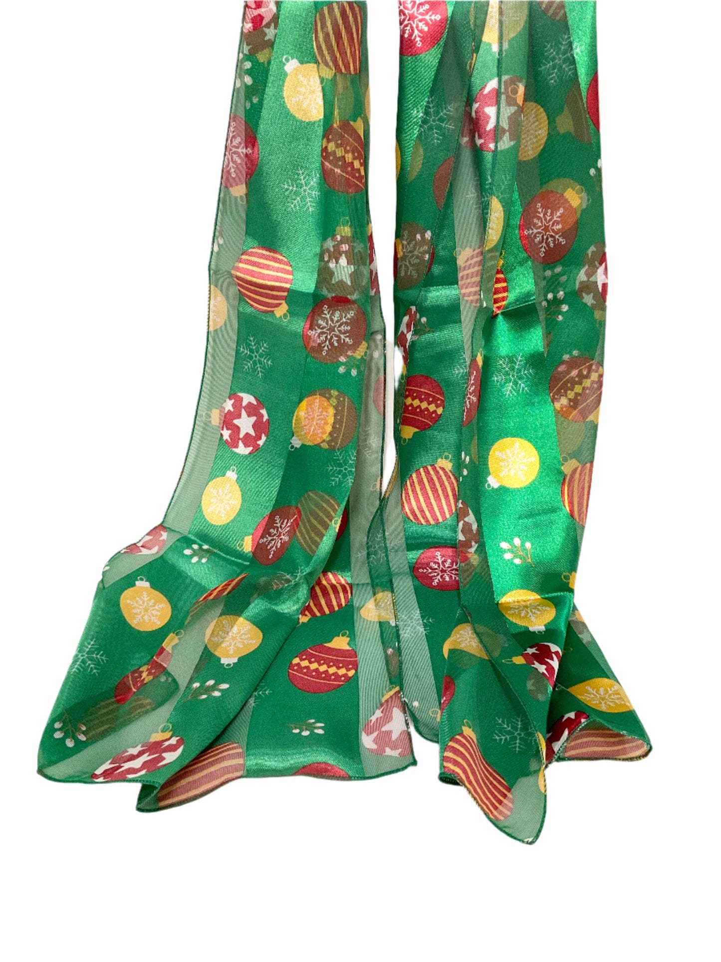 Christmas ornament satin scarf #OS-3019