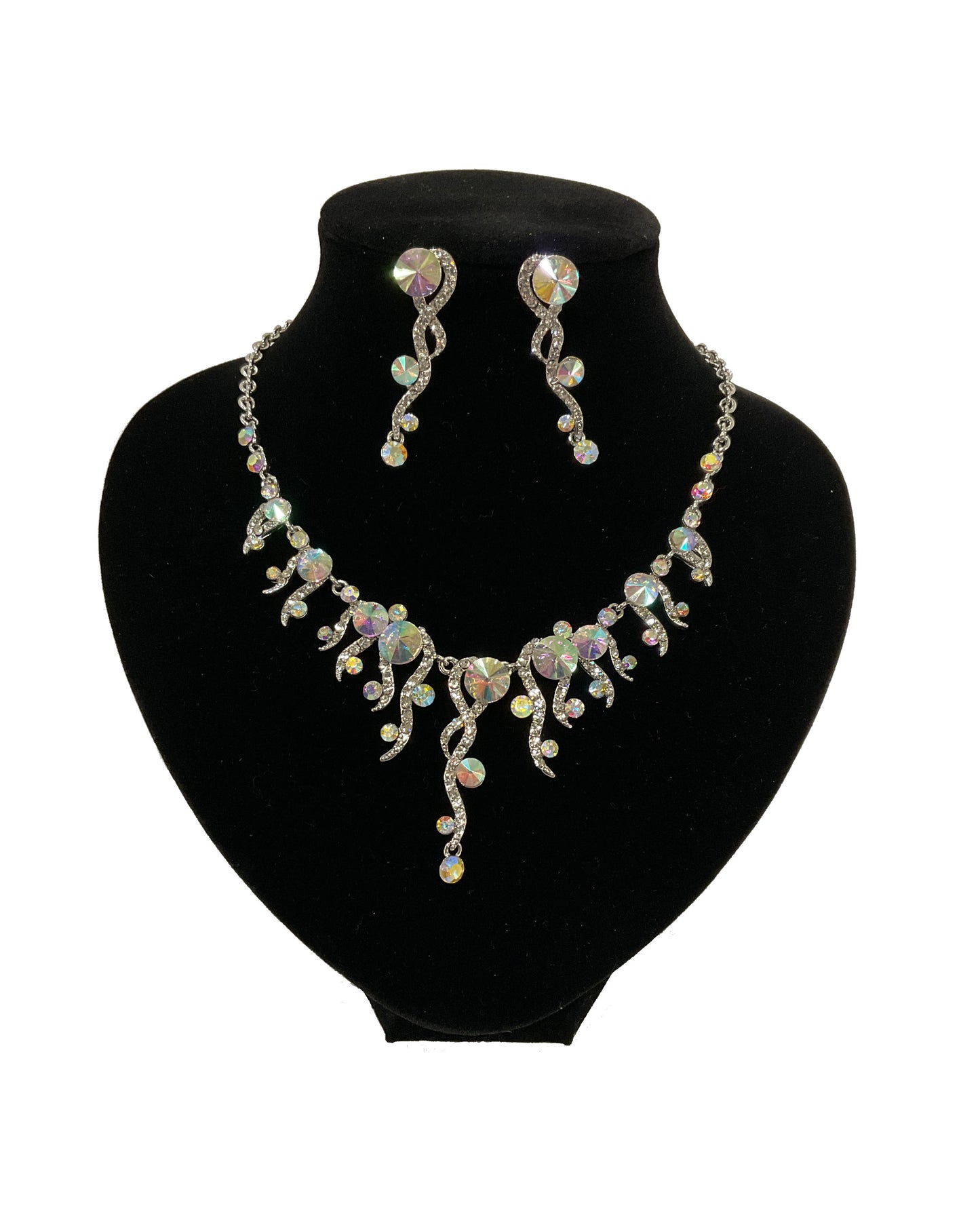 Rhinestone Necklace  and Earring Set#66-23187