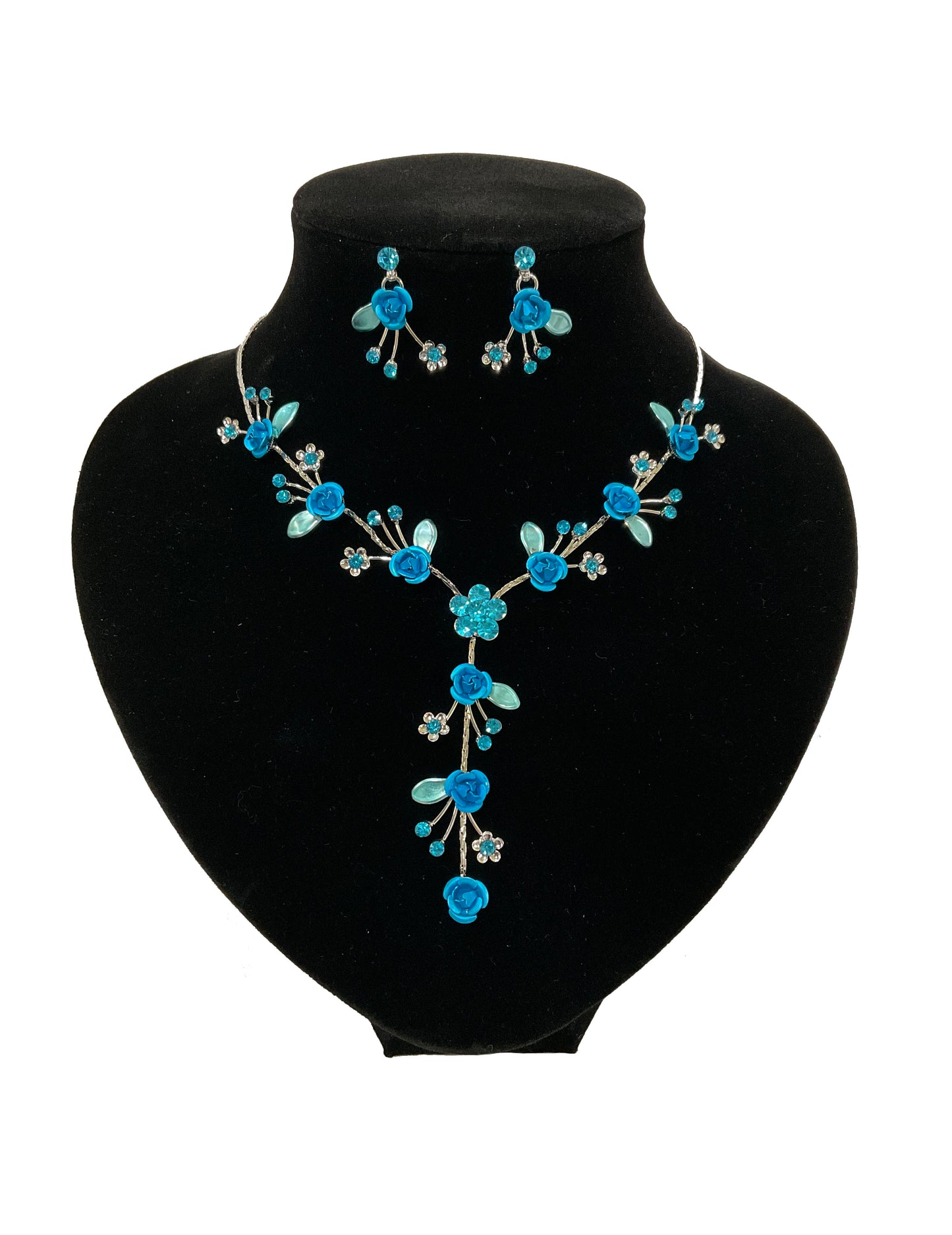 Rose Flower Necklace Set #66-23204