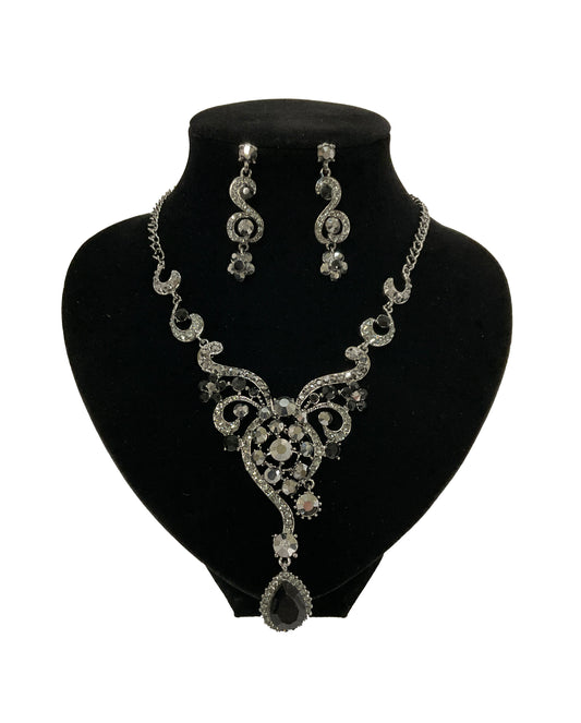 Swirl Necklace Earring Set #47-4398