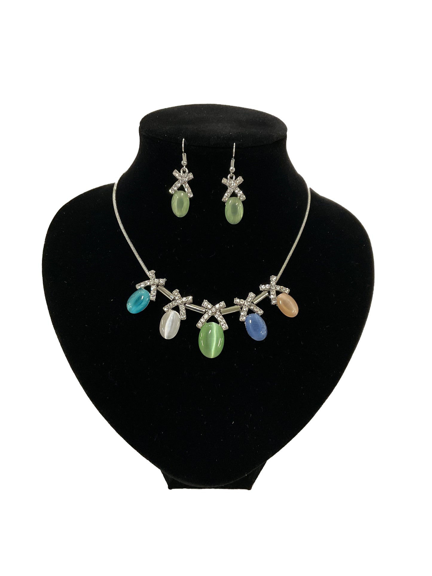 Opal Necklace-Earring Set #28-11226