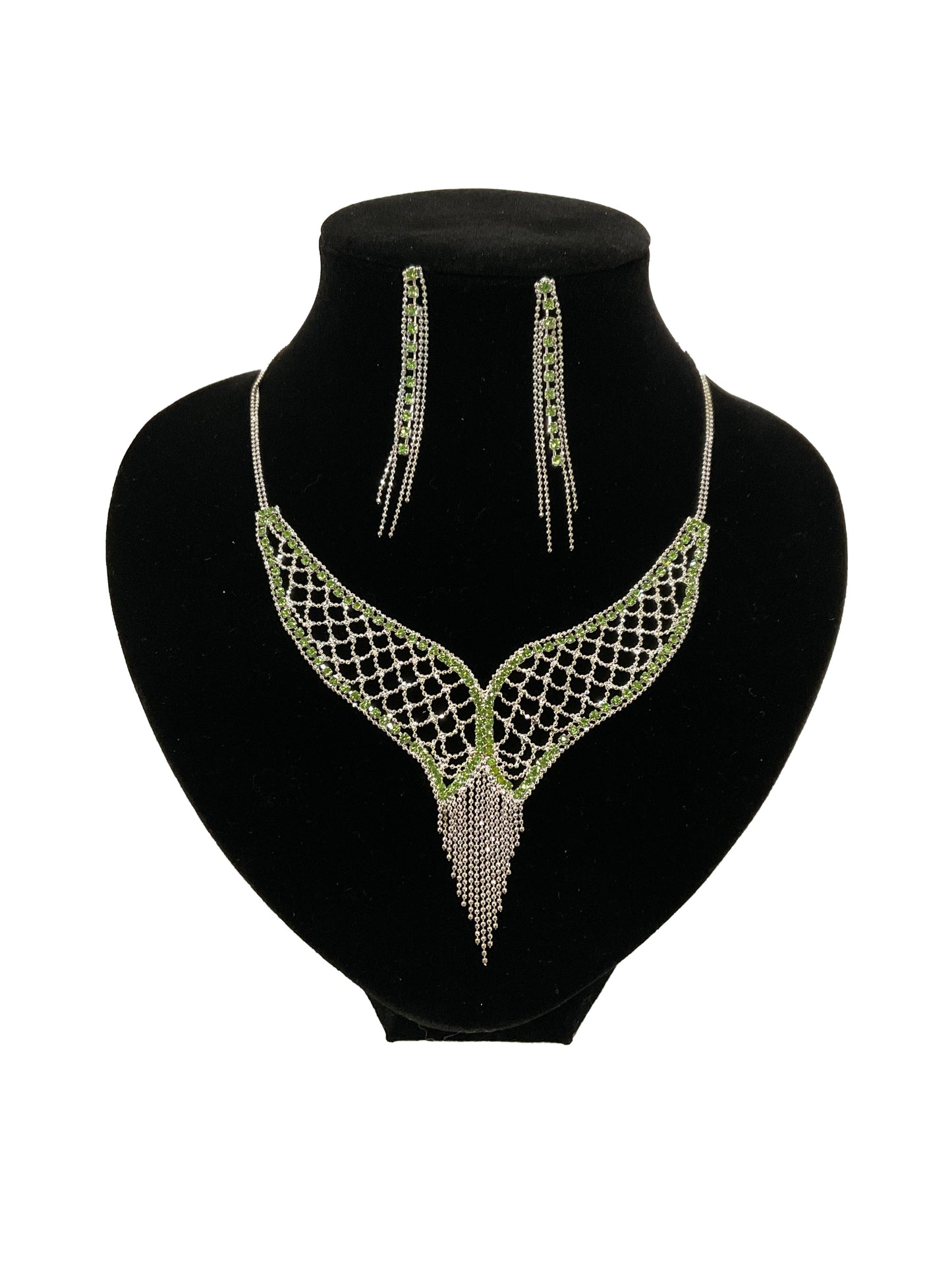 Necklace-Earring Set  Peridot #66-14095