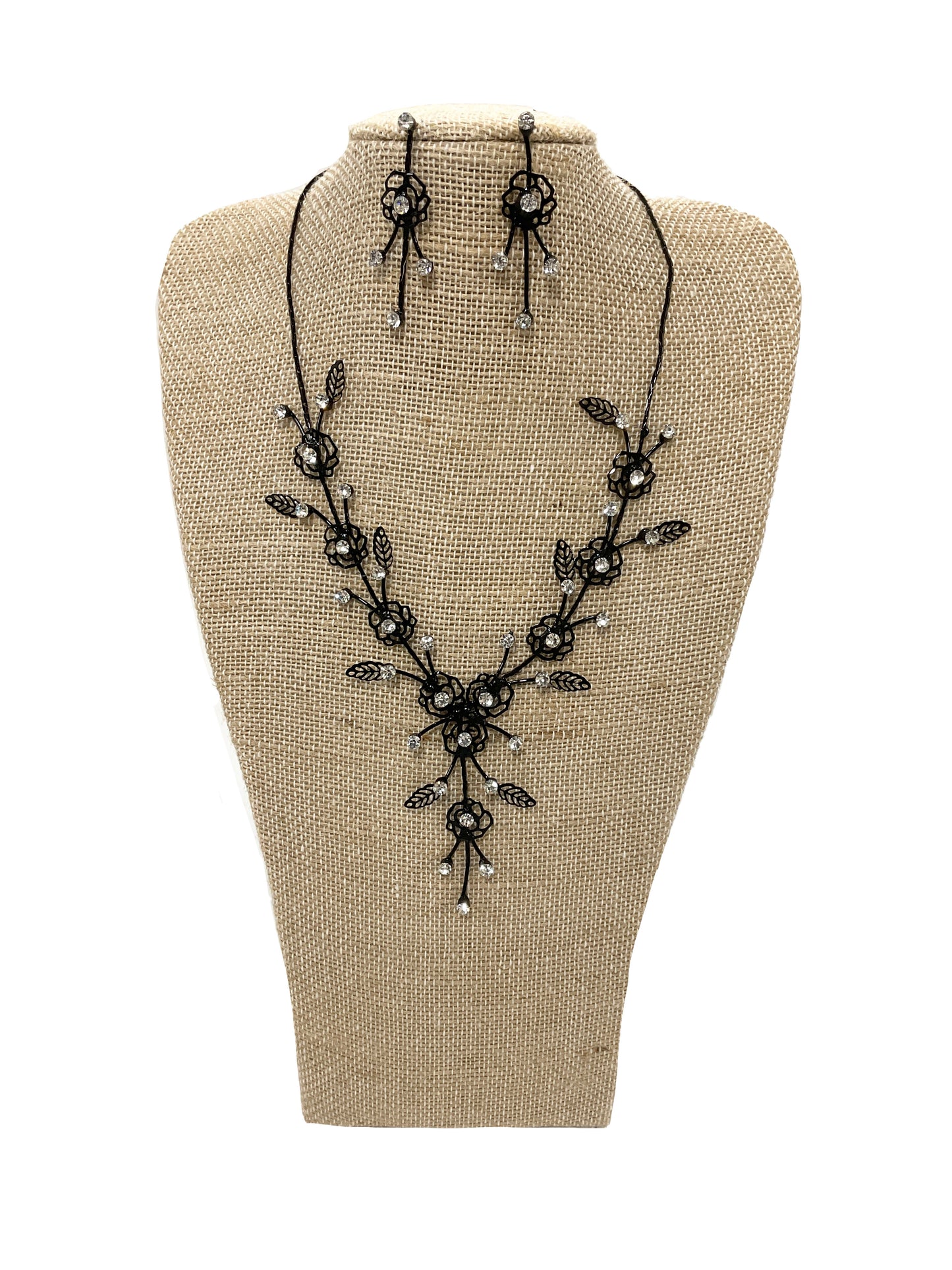 Rose Outline Necklace Set #66-23210