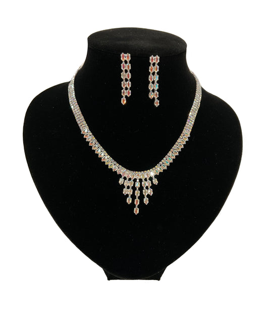 CZ Necklace Earring Set #60-0521