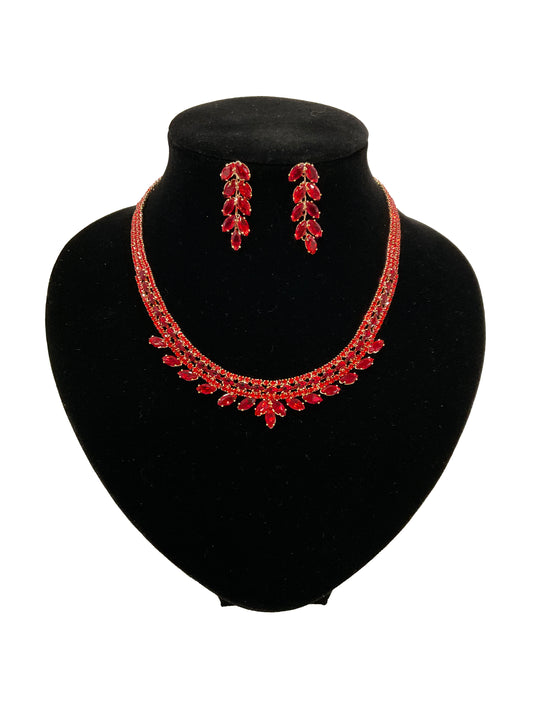 Necklace Earring Set #60-0132RD