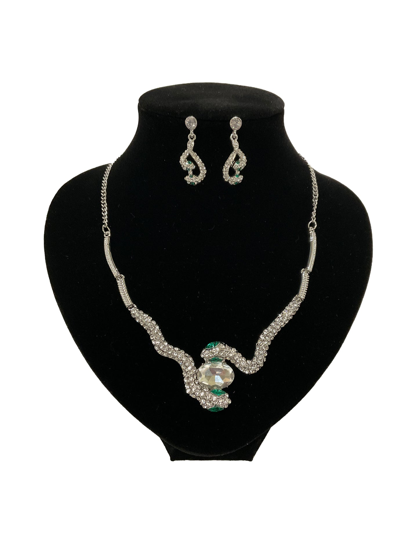 Snake Necklace Earring Set #12-13382