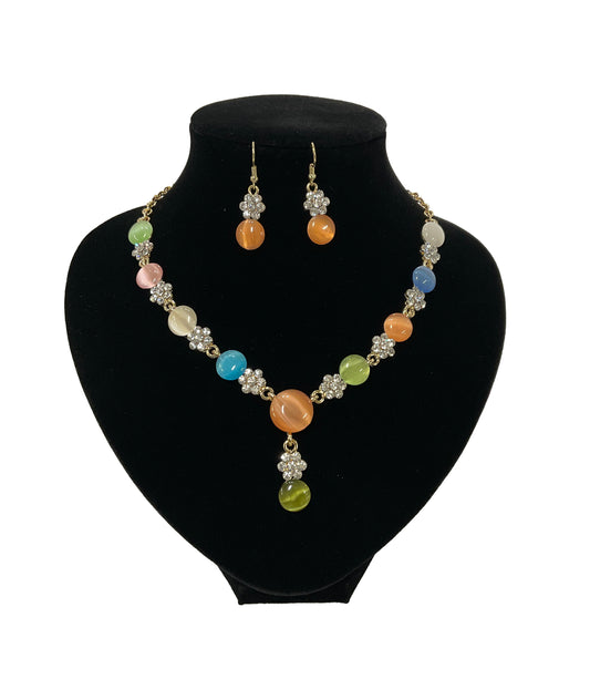 Opal Necklace-Earring Set #28-11229