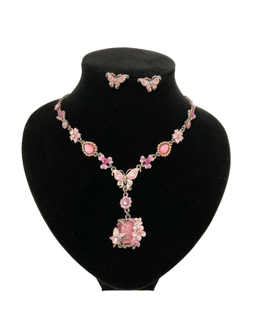 Butterfly Necklace Set #68-96031PK